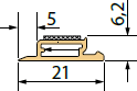 Draufsicht Klebeprofil
